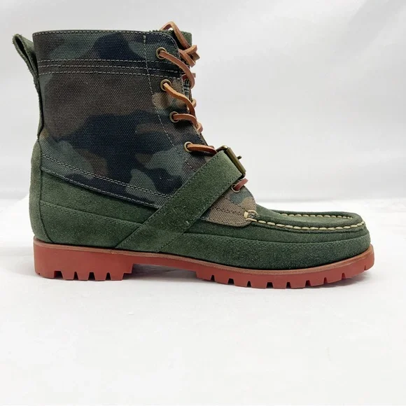 Polo Ralph Lauren Ranger Suede and Camo Canvas Boots